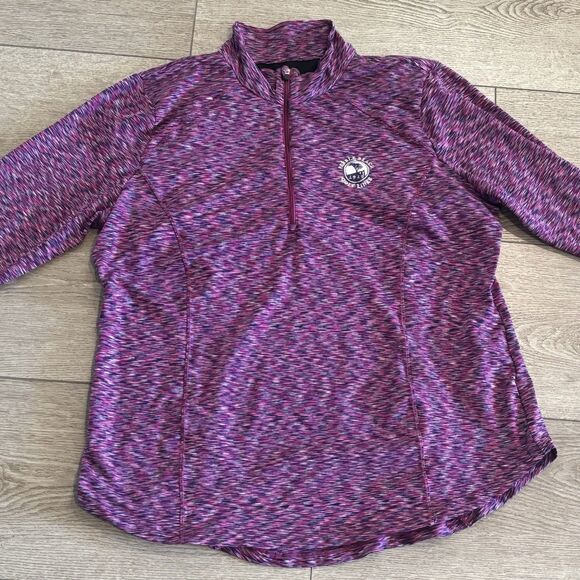 Zero Restriction 1/4 Zip Golf Sweater Womens XL Purple Lightweight Pebble Beach - Picture 2 of 9